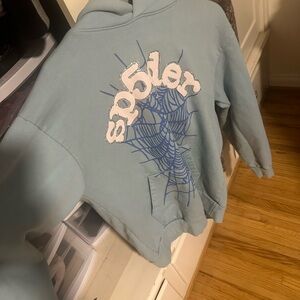 Blue Spider Web Hoodie